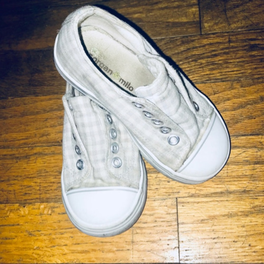 Morgan&Milo Checked Laceless Slip on Shoes sz 7